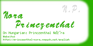 nora princzenthal business card